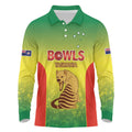 Australian Tasmania Lawn Bowls Custom Long Sleeve Polo Shirt Aussie Minimalist Style - Aussie Hoodie