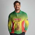 Australian Tasmania Lawn Bowls Custom Long Sleeve Polo Shirt Aussie Minimalist Style - Aussie Hoodie