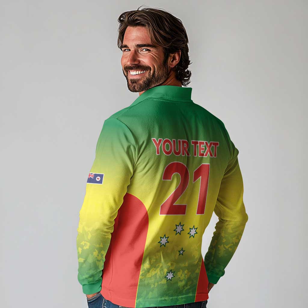 Australian Tasmania Lawn Bowls Custom Long Sleeve Polo Shirt Aussie Minimalist Style - Aussie Hoodie