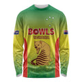 Australian Tasmania Lawn Bowls Custom Long Sleeve Shirt Aussie Minimalist Style - Aussie Hoodie