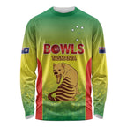 Australian Tasmania Lawn Bowls Custom Long Sleeve Shirt Aussie Minimalist Style - Aussie Hoodie