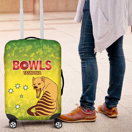 Australian Tasmania Lawn Bowls Luggage Cover Aussie Minimalist Style - Aussie Hoodie