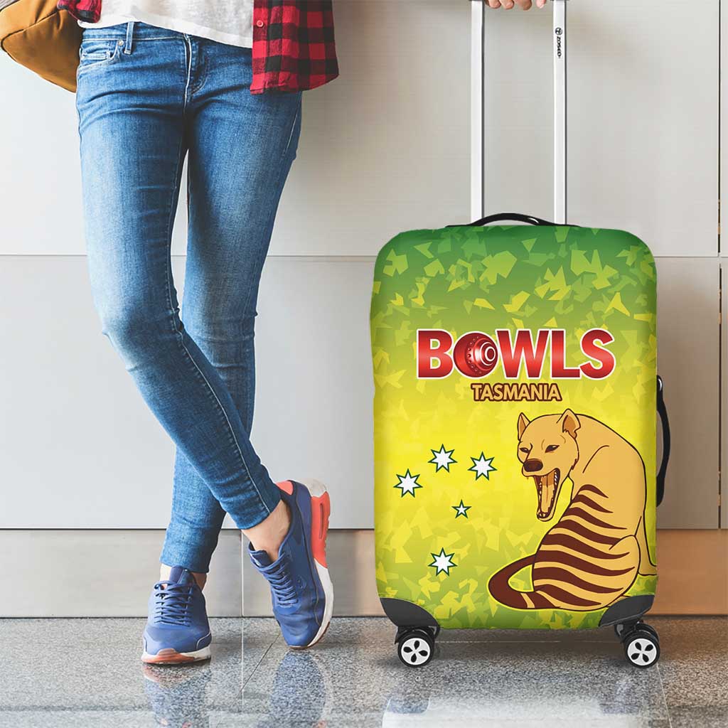 Australian Tasmania Lawn Bowls Luggage Cover Aussie Minimalist Style - Aussie Hoodie