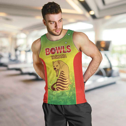 Australian Tasmania Lawn Bowls Custom Men Tank Top Aussie Minimalist Style - Aussie Hoodie