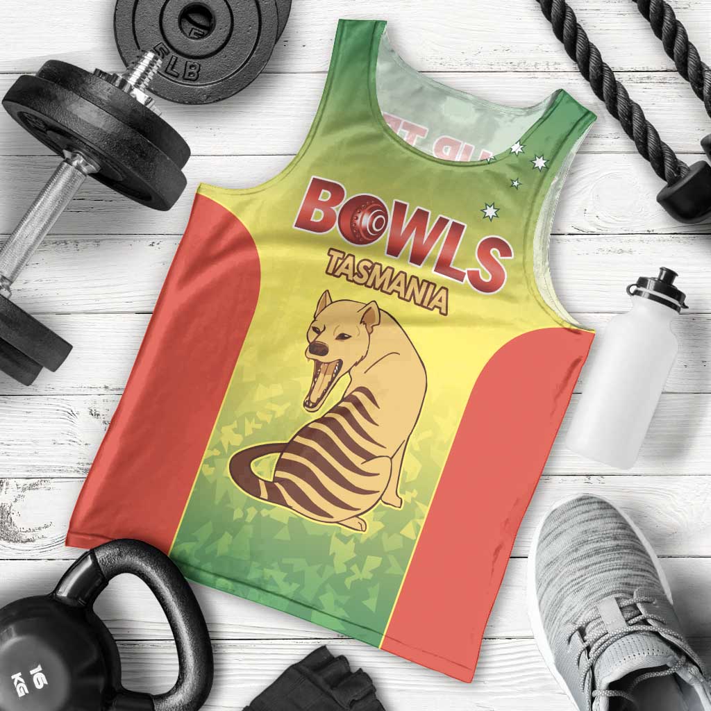 Australian Tasmania Lawn Bowls Custom Men Tank Top Aussie Minimalist Style - Aussie Hoodie