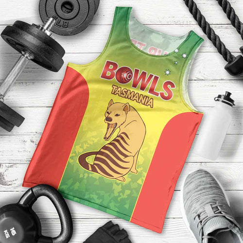 Australian Tasmania Lawn Bowls Custom Men Tank Top Aussie Minimalist Style - Aussie Hoodie