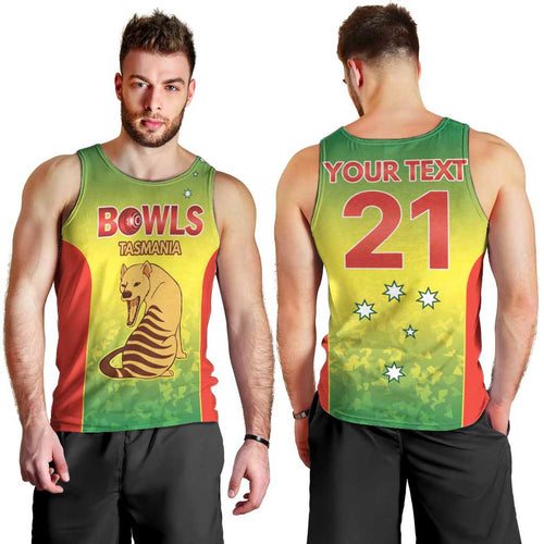 Australian Tasmania Lawn Bowls Custom Men Tank Top Aussie Minimalist Style - Aussie Hoodie