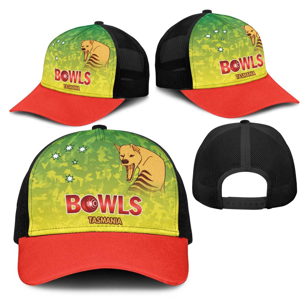 Australian Tasmania Lawn Bowls Mesh Trucker Cap Aussie Minimalist Style - Aussie Hoodie