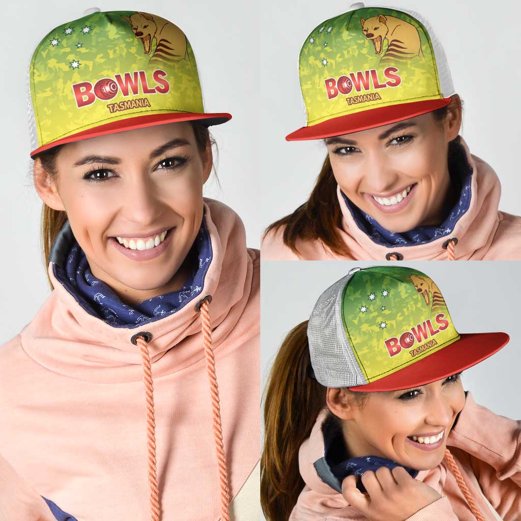 Australian Tasmania Lawn Bowls Mesh Trucker Cap Aussie Minimalist Style - Aussie Hoodie