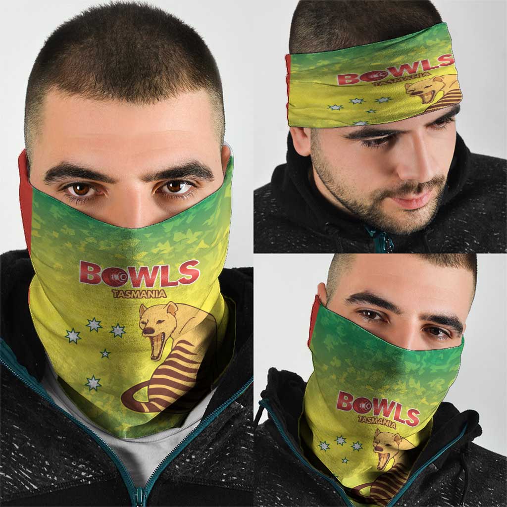 Australian Tasmania Lawn Bowls Neck Gaiter Aussie Minimalist Style - Aussie Hoodie