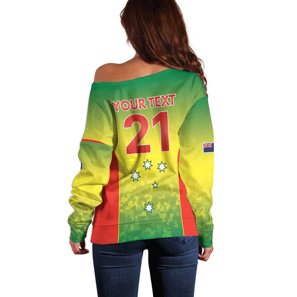 Australian Tasmania Lawn Bowls Custom Off Shoulder Sweater Aussie Minimalist Style - Aussie Hoodie