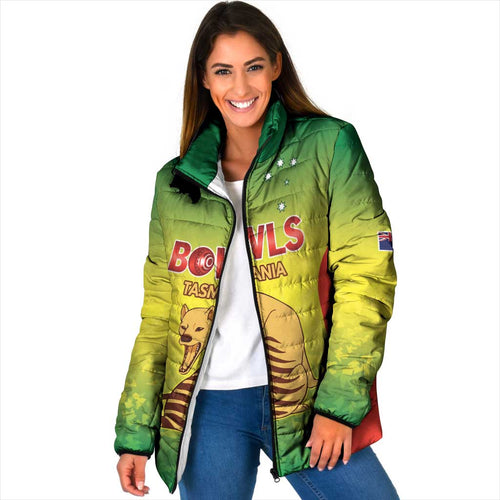 Australian Tasmania Lawn Bowls Custom Padded Jacket Aussie Minimalist Style - Aussie Hoodie