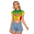 Australian Tasmania Lawn Bowls Custom Raglan Cropped T Shirt Aussie Minimalist Style - Aussie Hoodie
