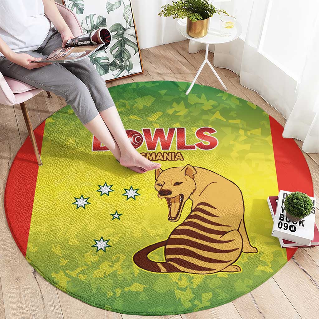 Australian Tasmania Lawn Bowls Round Carpet Aussie Minimalist Style - Aussie Hoodie