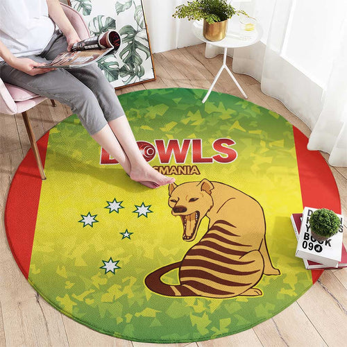 Australian Tasmania Lawn Bowls Round Carpet Aussie Minimalist Style - Aussie Hoodie