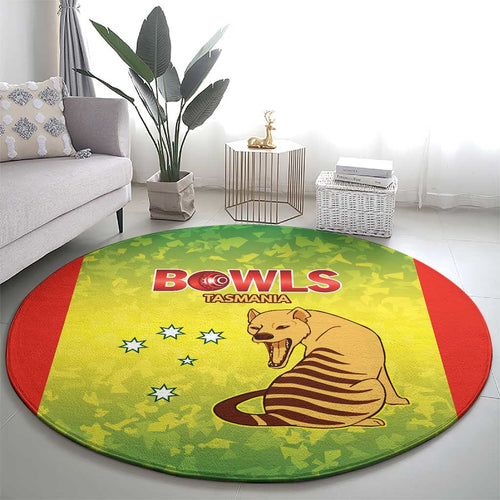 Australian Tasmania Lawn Bowls Round Carpet Aussie Minimalist Style - Aussie Hoodie