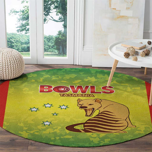 Australian Tasmania Lawn Bowls Round Carpet Aussie Minimalist Style - Aussie Hoodie