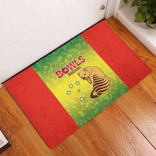 Australian Tasmania Lawn Bowls Rubber Doormat Aussie Minimalist Style - Aussie Hoodie