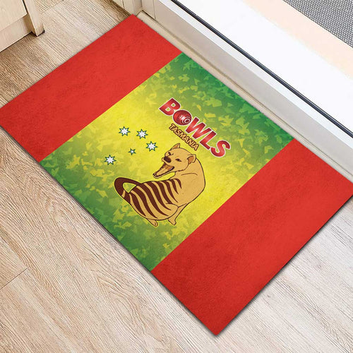 Australian Tasmania Lawn Bowls Rubber Doormat Aussie Minimalist Style - Aussie Hoodie