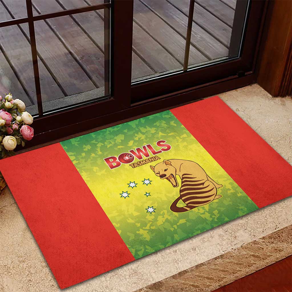 Australian Tasmania Lawn Bowls Rubber Doormat Aussie Minimalist Style - Aussie Hoodie