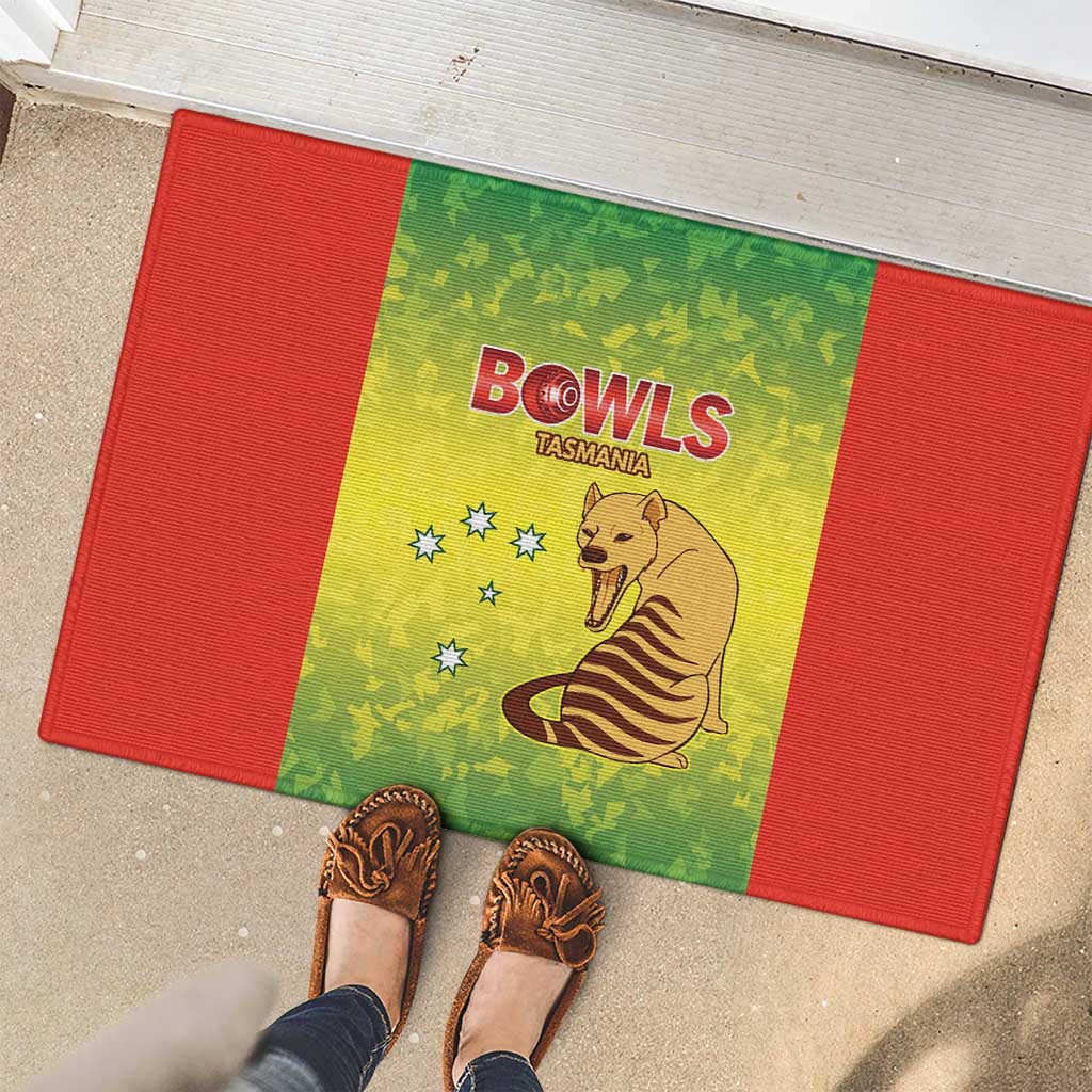 Australian Tasmania Lawn Bowls Rubber Doormat Aussie Minimalist Style - Aussie Hoodie