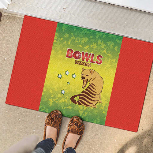 Australian Tasmania Lawn Bowls Rubber Doormat Aussie Minimalist Style - Aussie Hoodie