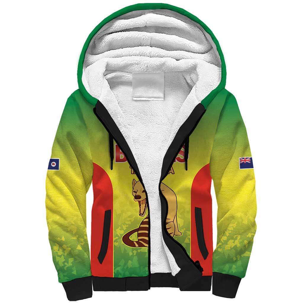 Australian Tasmania Lawn Bowls Custom Sherpa Hoodie Aussie Minimalist Style - Aussie Hoodie