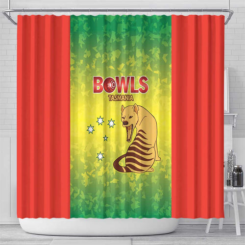 Australian Tasmania Lawn Bowls Shower Curtain Aussie Minimalist Style - Aussie Hoodie