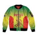 Australian Tasmania Lawn Bowls Custom Sleeve Zip Bomber Jacket Aussie Minimalist Style - Aussie Hoodie