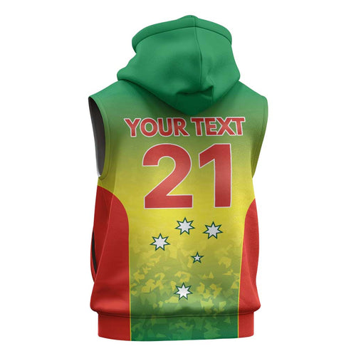 Australian Tasmania Lawn Bowls Custom Sleeveless Hoodie Aussie Minimalist Style - Aussie Hoodie
