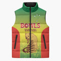 Australian Tasmania Lawn Bowls Custom Sleeveless Puffer Jacket Aussie Minimalist Style - Aussie Hoodie