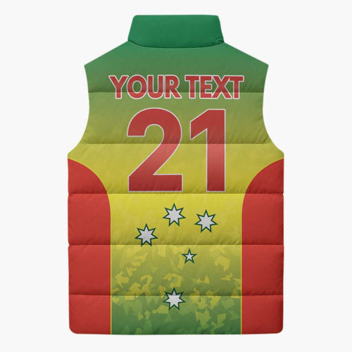 Australian Tasmania Lawn Bowls Custom Sleeveless Puffer Jacket Aussie Minimalist Style - Aussie Hoodie