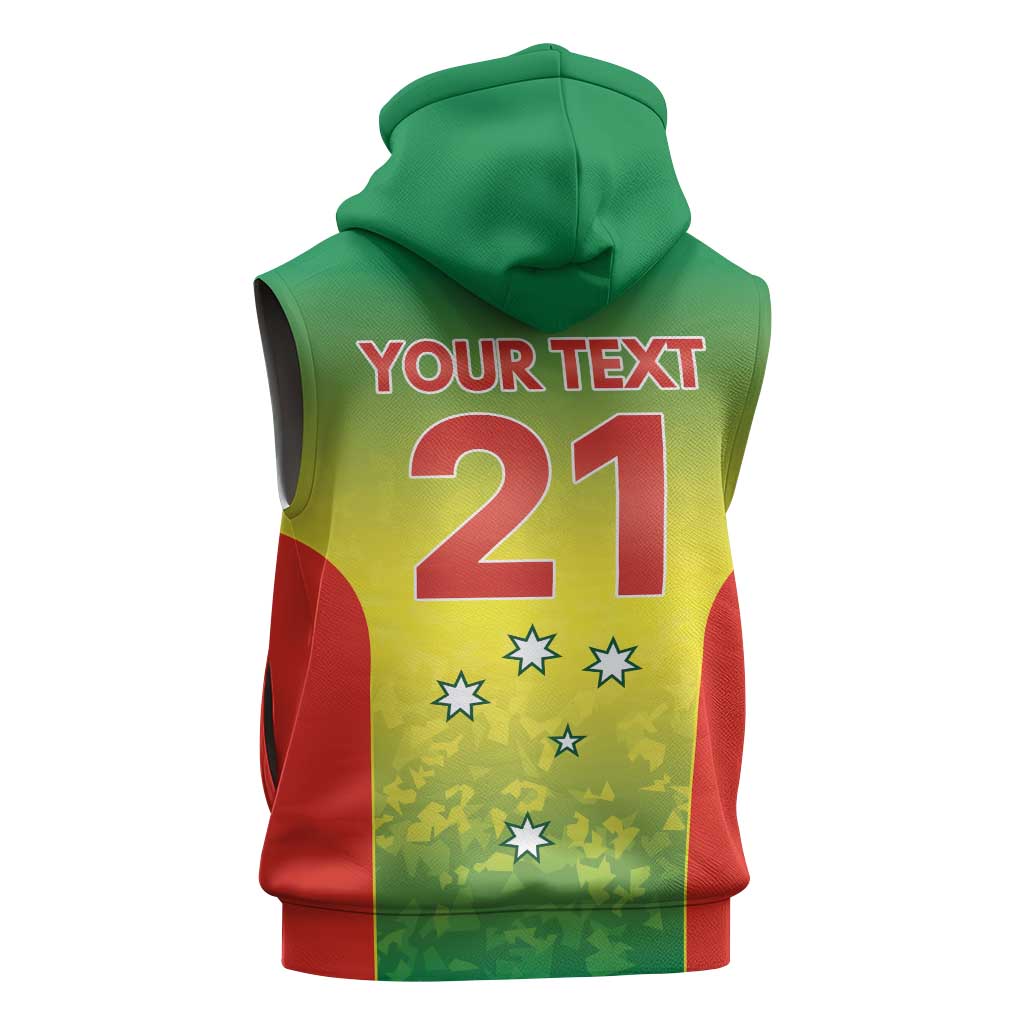 Australian Tasmania Lawn Bowls Custom Sleeveless Zip Hoodie Aussie Minimalist Style LT9