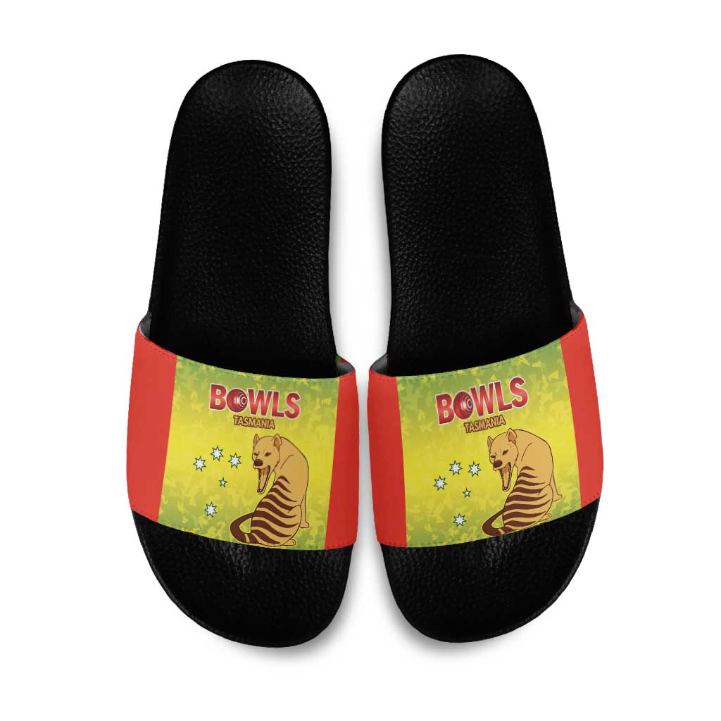 Australian Tasmania Lawn Bowls Slide Sandals Aussie Minimalist Style - Aussie Hoodie