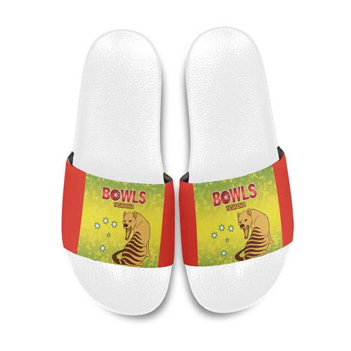 Australian Tasmania Lawn Bowls Slide Sandals Aussie Minimalist Style - Aussie Hoodie