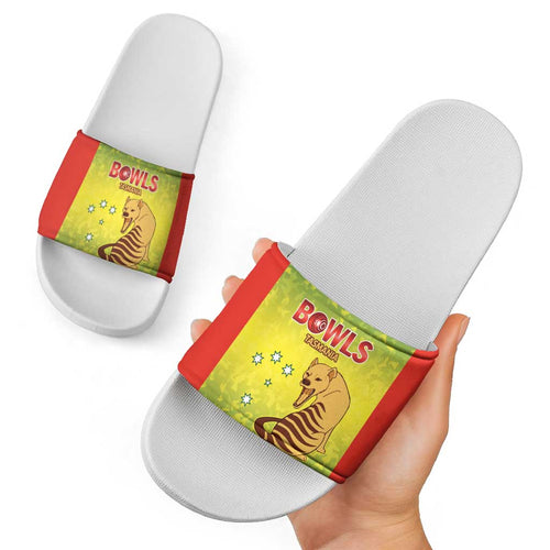 Australian Tasmania Lawn Bowls Slide Sandals Aussie Minimalist Style - Aussie Hoodie