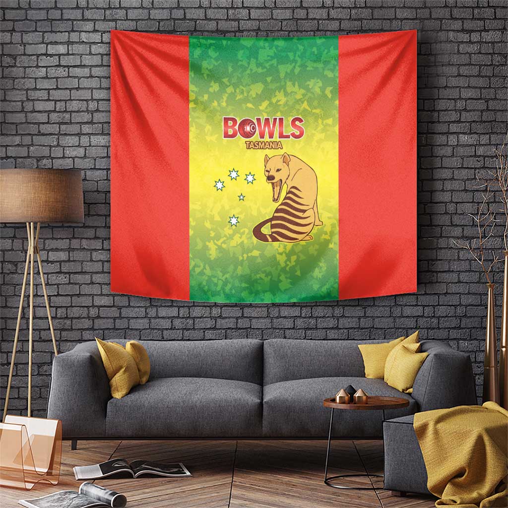 Australian Tasmania Lawn Bowls Tapestry Aussie Minimalist Style - Aussie Hoodie