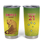 Australian Tasmania Lawn Bowls Custom Tumbler Cup Aussie Minimalist Style - Aussie Hoodie