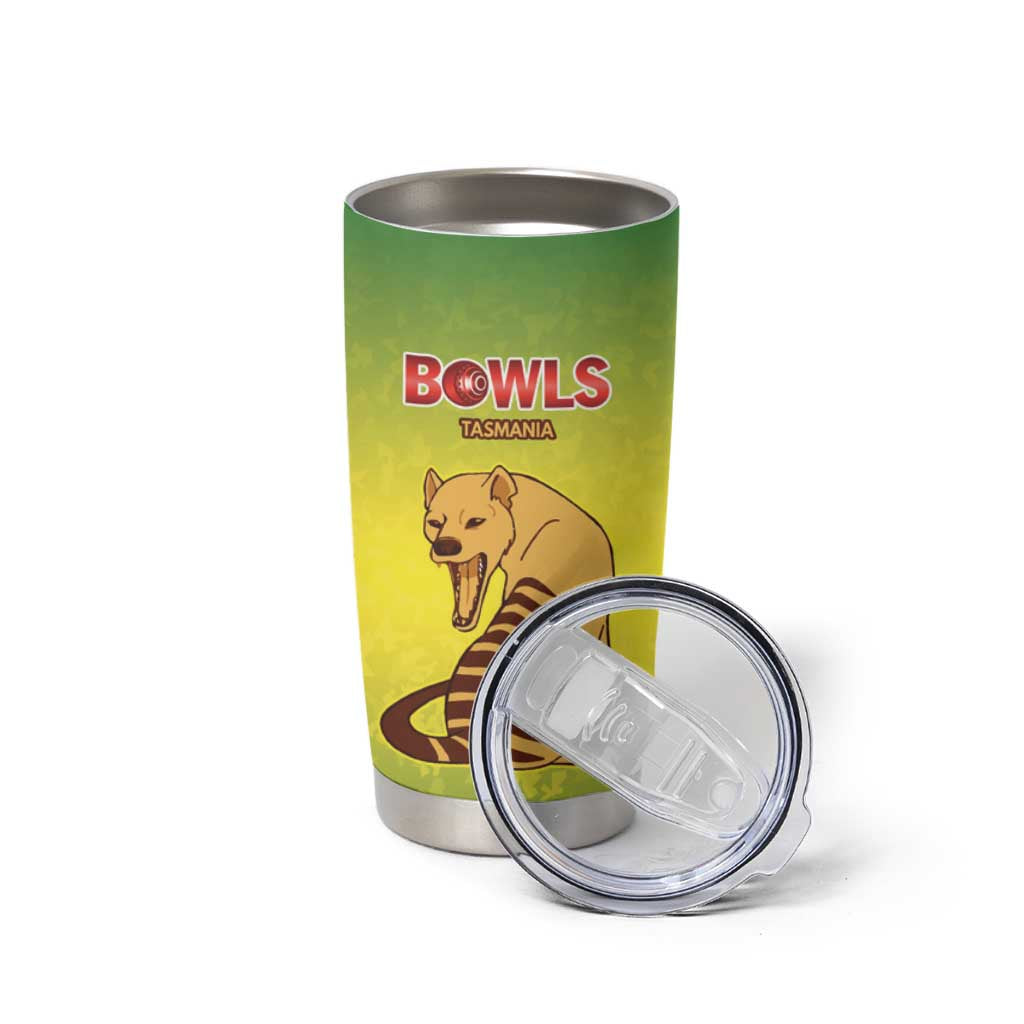 Australian Tasmania Lawn Bowls Custom Tumbler Cup Aussie Minimalist Style - Aussie Hoodie