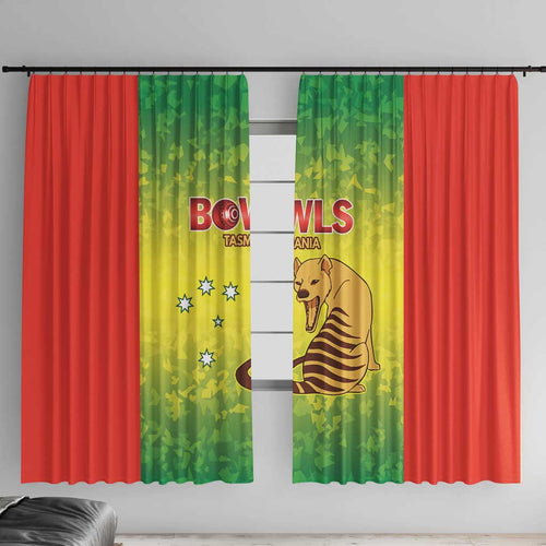 Australian Tasmania Lawn Bowls Window Curtain Aussie Minimalist Style - Aussie Hoodie