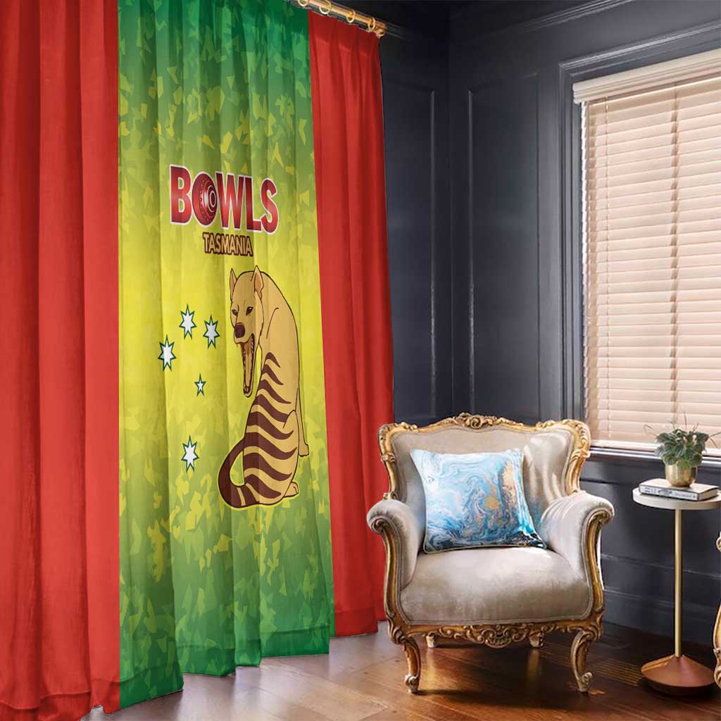Australian Tasmania Lawn Bowls Window Curtain Aussie Minimalist Style - Aussie Hoodie