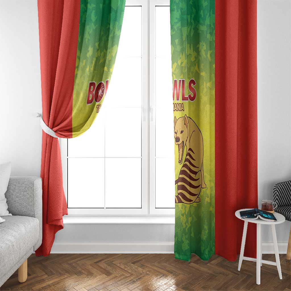 Australian Tasmania Lawn Bowls Window Curtain Aussie Minimalist Style - Aussie Hoodie
