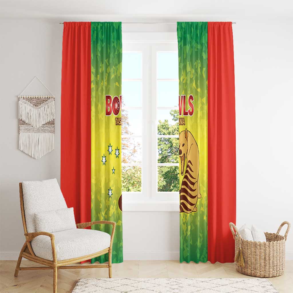 Australian Tasmania Lawn Bowls Window Curtain Aussie Minimalist Style - Aussie Hoodie