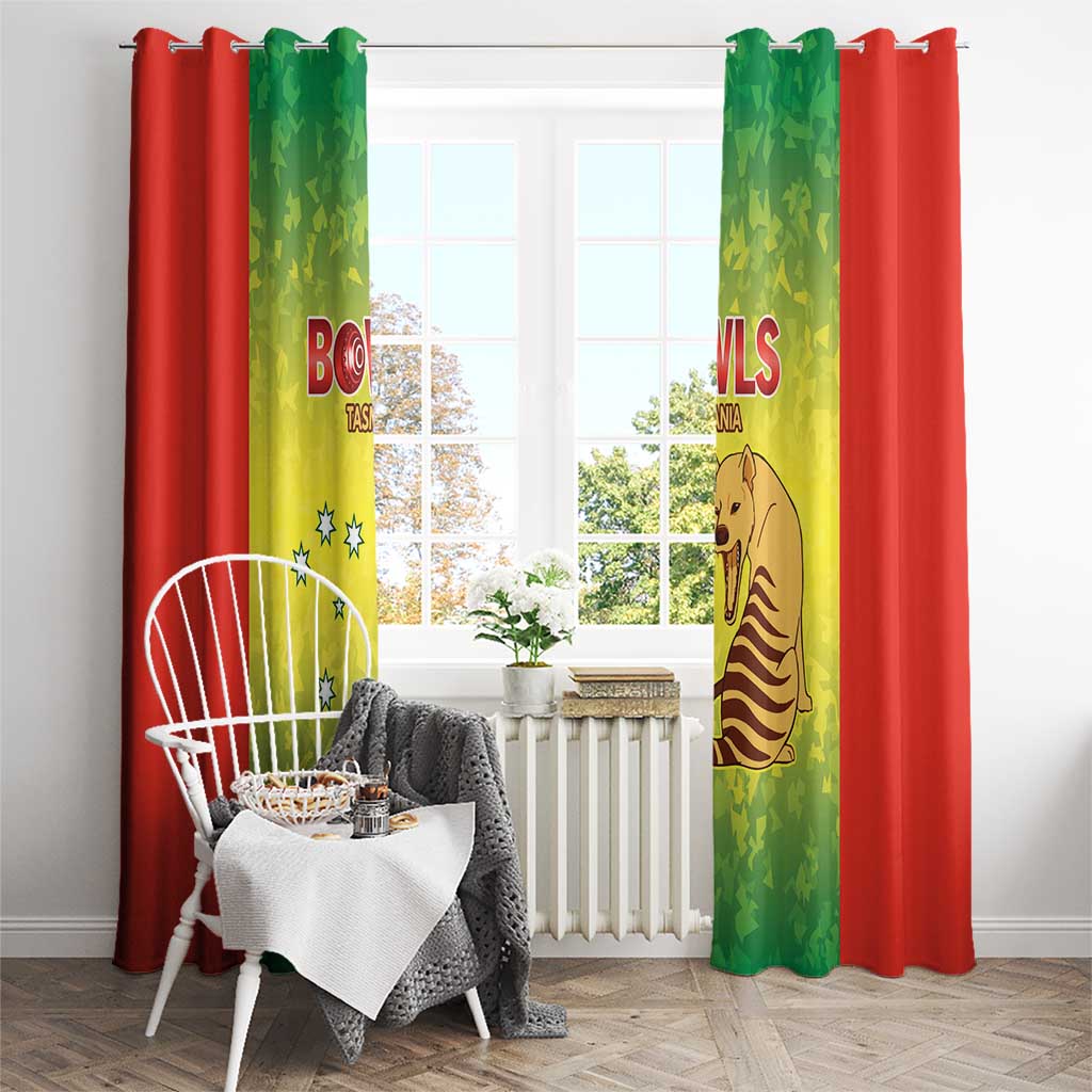 Australian Tasmania Lawn Bowls Window Curtain Aussie Minimalist Style - Aussie Hoodie