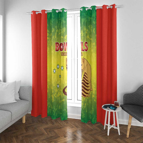Australian Tasmania Lawn Bowls Window Curtain Aussie Minimalist Style - Aussie Hoodie
