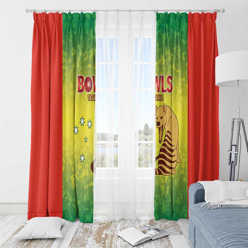 Australian Tasmania Lawn Bowls Window Curtain Aussie Minimalist Style - Aussie Hoodie