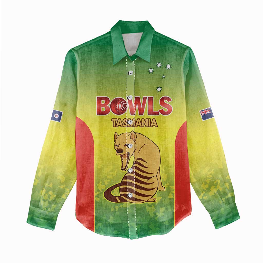 Australian Tasmania Lawn Bowls Custom Women Casual Shirt Aussie Minimalist Style - Aussie Hoodie