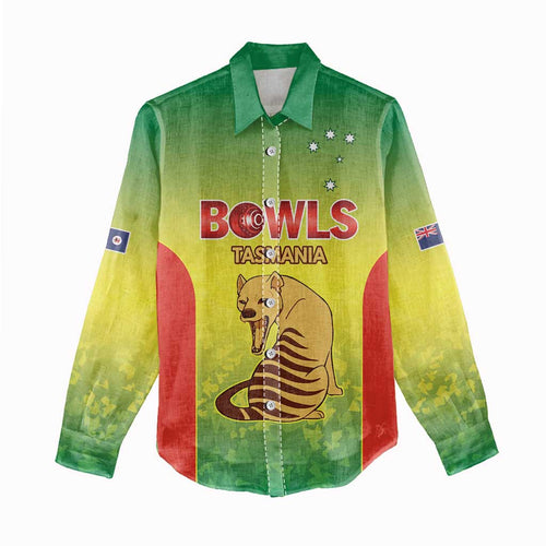 Australian Tasmania Lawn Bowls Custom Women Casual Shirt Aussie Minimalist Style - Aussie Hoodie