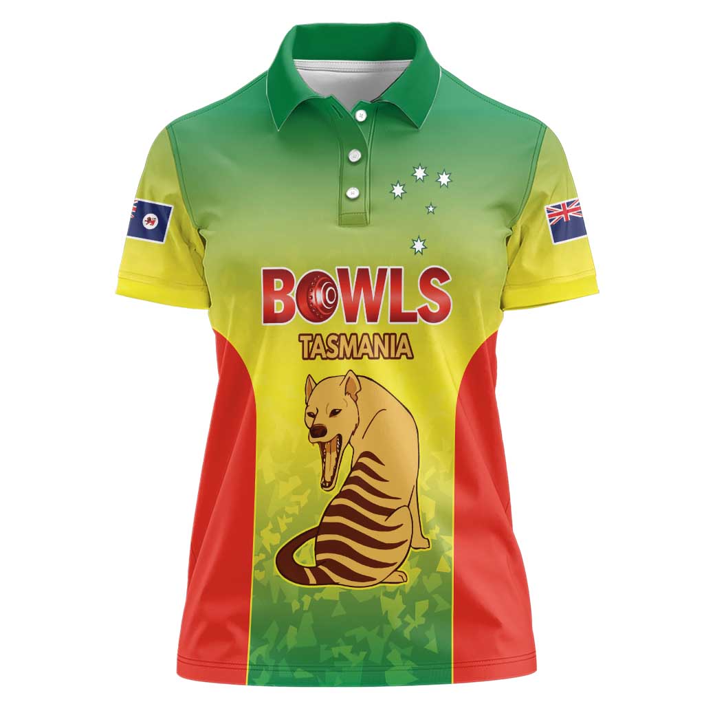 Australian Tasmania Lawn Bowls Custom Women Polo Shirt Aussie Minimalist Style - Aussie Hoodie
