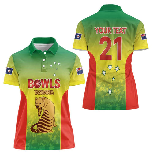 Australian Tasmania Lawn Bowls Custom Women Polo Shirt Aussie Minimalist Style - Aussie Hoodie